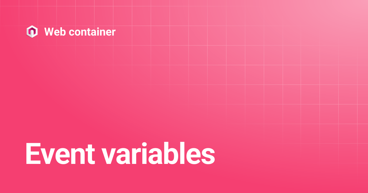 Event variables | Web container